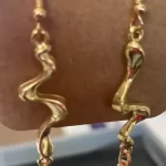 Handcrafted Lavender Bead and Gold Elegant Earrings