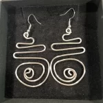 Handcrafted wire wrapped earrings with the spiral look